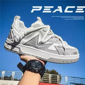 Shoes men s trendy shoes summer breathable niche low-top sports board shoes out of middle school students trend versatile casual white shoes 39