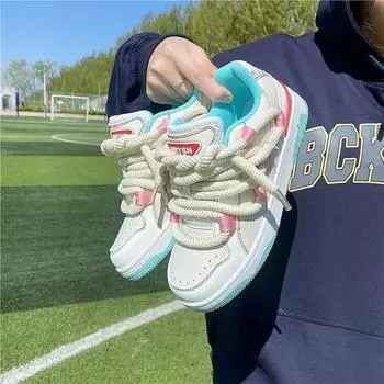 Shoes Sneakers Woman Shoes Tennis Female Fashion Platform Trainers Casual Sport Basic Women Vulcanize Shoes Zapatillas Mujer2024 35 синий