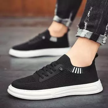 Shoes summer mesh breathable men s shoes new men s thin fly-woven shoes soft sole one pedal sports and leisure shoes tide 39