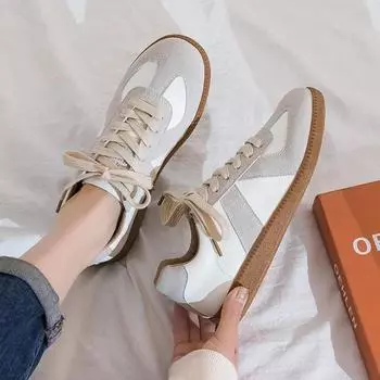 Shoes Women 2024 Spring Breathable Casual Shoes Women Sports Shoes Fashion Sneakers Flats Women Trainers Zapatos De Mujer 35 бежевый