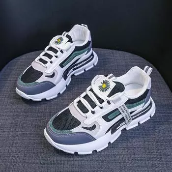 Shoes Women Fashion Summer 2024 New Small White Sneakers Women s Mesh Breathable Mesh Shoes 35 бежевый