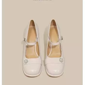 Туфли женские на каблуках Мэри Джейн на платформе Туфли Лолита на каблуках Туфли-лодочки Женские туфли на высоком каблуке в японском стиле для девочек в винтажном стиле 35 чёрный