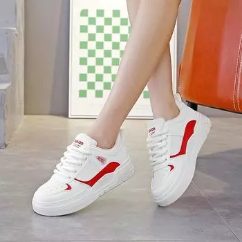 Shoes women s 2024 new popular casual shoes versatile women s shoes sports little white shoes women s spring flat baseplate shoes 20 35 красный
