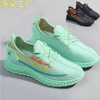 Shoes women s 2024 new women s coconut shoes fly-woven breathable casual shoes women s cloth shoes lightweight sports shoes 36