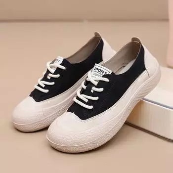 Shoes women s 2025 spring and autumn new casual fashion shoes versatile women s shoes soft sole non-slip wear-resistant single shoes 35 чёрный