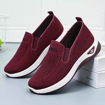 Shoes women s 2025 spring and autumn new one-pedal flat shoes old Beijing cloth shoes women s shoes middle-aged and elderly mother shoes 36