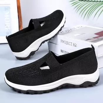 Shoes women s new lazy one-pedal middle-aged and elderly mother shoes soft-soled lightweight casual shoes 36