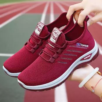 Shoes women s new shoes women s shoes flying woven breathable couple casual shoes versatile soft sole lightweight sports shoes 36