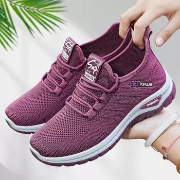 Shoes women s new women s shoes flying woven breathable couple casual shoes versatile soft sole lightweight sports shoes 36