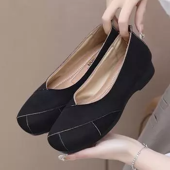 Shoes women s spring and autumn models, flat-soled soft-soled small single shoes, shallow mouth and one pedal, lazy shoes women s shoes, single shoes, 35