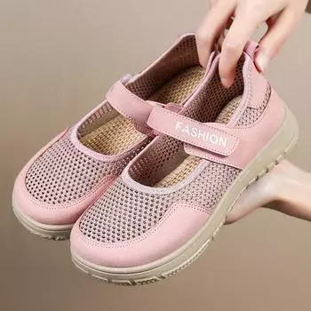 Shoes women s spring new hollow mesh breathable casual shoes women s shoes soft sole not tired mother shoes 36