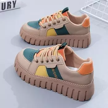 Shoes women s spring new women s shoes versatile and popular niche platform white shoes spring and autumn casual sports board shoes 35