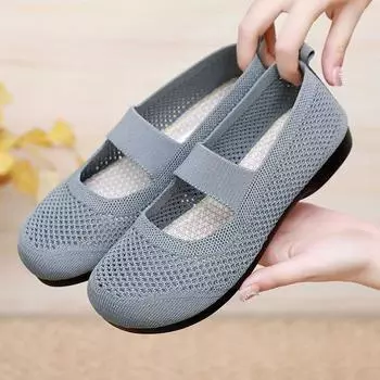 Shoes women s summer new hollow fly-woven breathable women s shoes live broadcast casual breathable women s soft-soled mother shoes 36