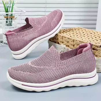 Shoes women s summer new middle-aged and elderly casual shoes breathable and lightweight soft sole not tired feet mother shoes elderly shoes 36
