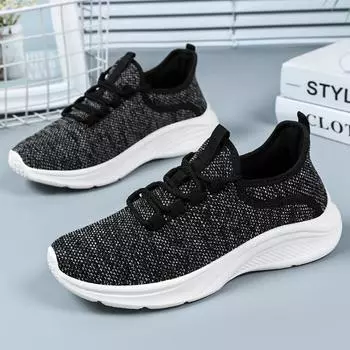 Shoes women s versatile and popular women s casual sports shoes breathable walking net shoes soft sole comfortable flying woven women s shoes 36