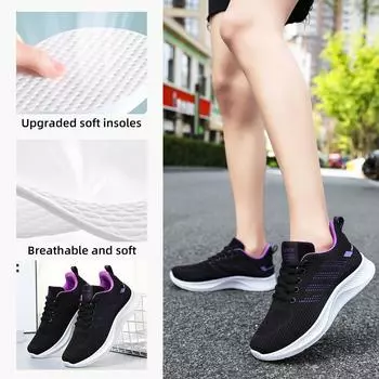 Shoes women s versatile summer new comfortable and lightweight casual shoes fly-woven breathable single shoes women s shoes soft soles are not tired 36