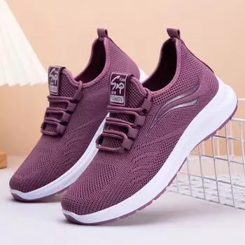 Shoes Women s Versatile Women s Shoes Flying Weaving Breathable Mesh Shoes Solid Color Fashion Casual Shoes Lightweight Sneakers 36
