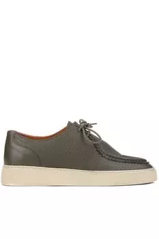 Shoetyle — зеленая кожаная мужская повседневная обувь на шнуровке 250–600