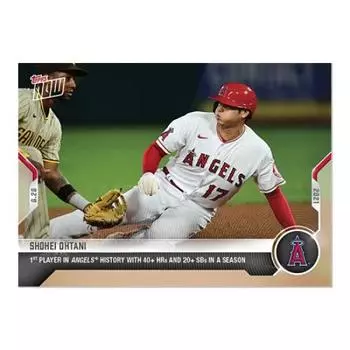 Shohei Ohtani first 40HR20 stolen base record commemorative card goods 1st player in angels history with and 2021 MLB TOPPS NOW Shohei Ohtani #727