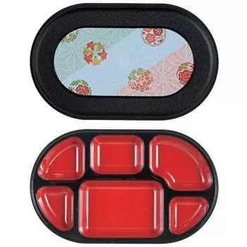 Shokado Oval side dish flower calendar Washable x x Polypropylene resin Dishwasher safe Japanese Commercial use F-107 [27.9 17.4 4.9cm] (7-327-1)