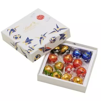 Шоколад Lindt Lindor Japan Collection Коробка из 14 журавликов Подарочная сумка для переноски В комплекте Сумка для покупок S
