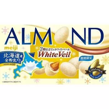 Шоколад Meiji Almond White Veil 59 г шоколада 1