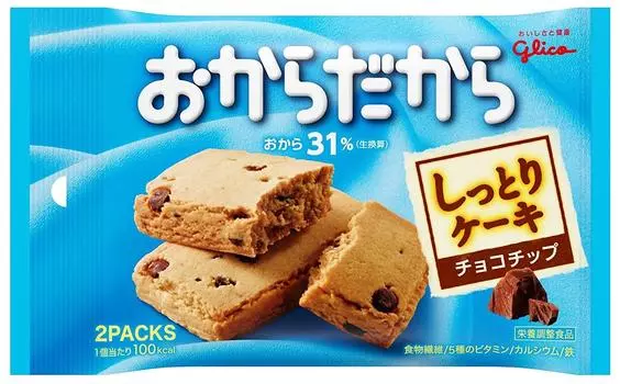 Шоколадная крошка Ezaki Glico okara 2 шт. x 30 шт.