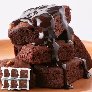 Шоколадные брауни Tennen Seikatsu, изготовленные в выпечке класса люкс, индивидуально, пробные, для домашнего использования (6 шт.) Насыщенный, Плотный, Хоккайдо, Кувертюр, Шоколад, Грецкие орехи,