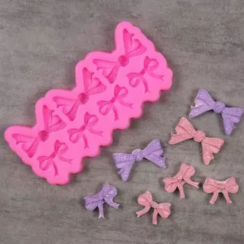 Шоколадные конфеты сахарная поделка большая маленькая бантовая форма для пасты инструменты для украшения торта художественная силиконовая форма для мыла подарок для выпечки серый