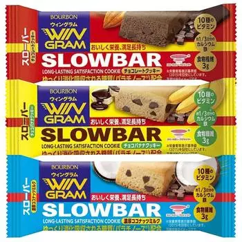 Шоколадный батончик Bourbon Slow Bar с кокосовым молоком x 36, набор из 108 шт. (Шоколадное печенье, банан, каждое)