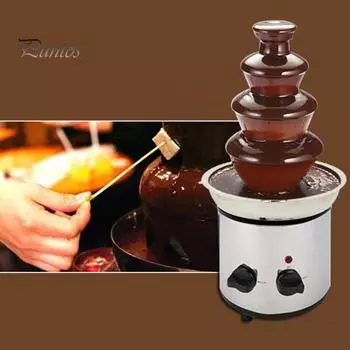 Шоколадный фонтан, автоматический переключатель плавления, чаша большой емкости, мощный мотор, 4-слойный миксер для шоколада, поставка для ежедневного использования EU