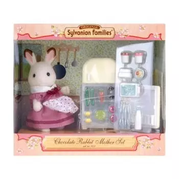 Шоколадный кролик Sylvanian, мама и холодильник (5014), Популярная в Корее семья Sylvanian