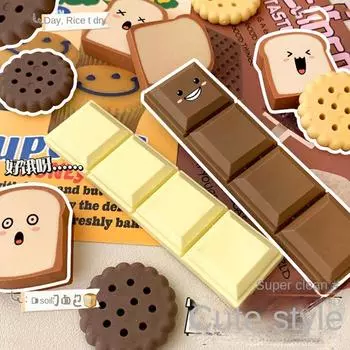 Шоколадный милый ластик для тостов, резиновый ластик для еды, детский подарок Cookies