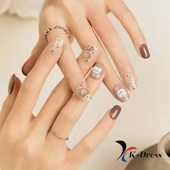 Шоколадный мишка (Обычный раунд) Типсы Magic Press Dashing Diva