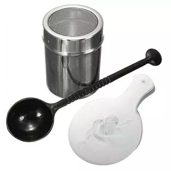 Шоколадный шейкер Duster, 16 шт., набор трафаретов для кофе и капучино, набор ложек