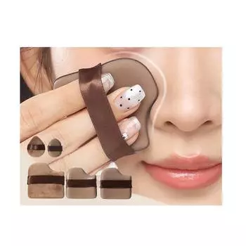 Шоколадный спонж, Кушон, Двойного использования для сухого и влажного нанесения, Спонж для молока и кофе, Спонж для фиксации и красоты One Size чёрный