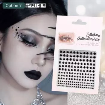 Shopper Crew Glitter Face Кубическая наклейка для лица Фестивальный макияж для вечеринки, 1 шт, 7) Блеск_черный