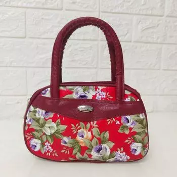 Shopping Grandma Mini Middle-Aged and Elderly Clutch Bag 805 red bottom big flower