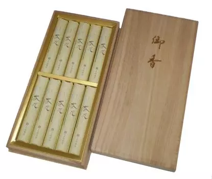 Shorindo incense tea 10 paulownia box sticks, flowers, pieces,