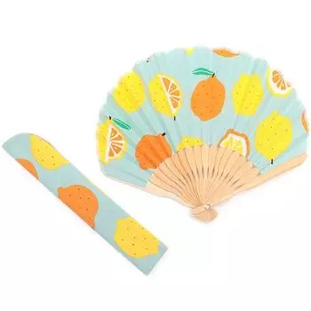 Shoroku Летний веер с веером модное ремесло [Nishikawa Shoten] сумка, soleil, женский подарок, подарок, веер, (лимон) лимон