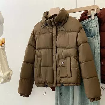 Short down cotton clothes women s winter new fashion thickened small bread clothes cotton coat M чёрный