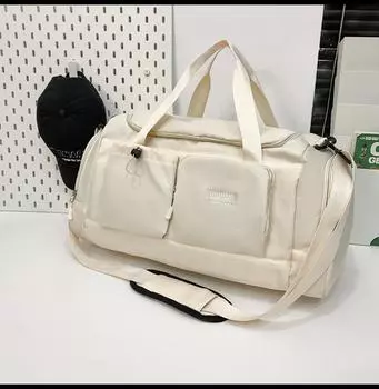 Short-Haul Travel Bag Women S Bag Portable Business Trip Large Capacity Lightweight Sports Fitness Small Luggage Birth Travel Storage Bag белый