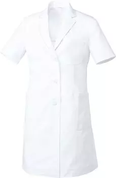 Short Sleeve Doctor Short Highly Comfortable even when Wind Woven Doctor Coat UN0098 White [UNITE] Women s Coat, Women s, Sleeve, Breathable,