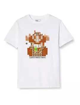Short Sleeve Dot Mario Maker Retro Goods White 2 XL [Super Mario] T-shirt Men s