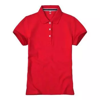 Short Sleeve Elegant Polo Collar Solid Color T-shirt Casual Polo Shirt T845 Chinese red polo shirt XL