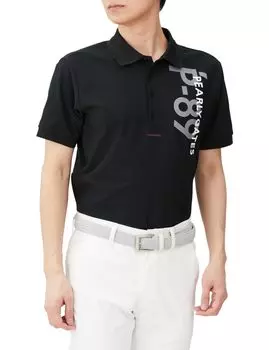 short sleeve polo shirt mesh Golf 5 [Pearly Gates] Men s (lightweight, breathable, fabric) / / 053-3260805 010_Black [L]