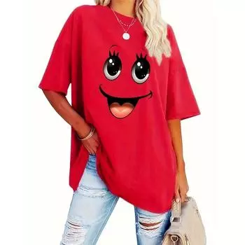 Short Sleeved Printed Round Neck Casual Women s Clothing S