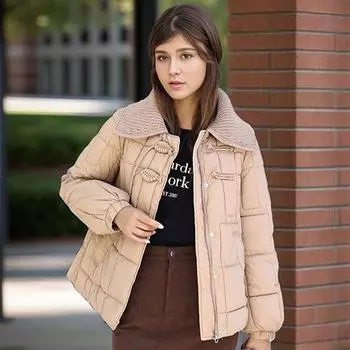 Короткая теплая одежда из хлопка для женщин на зиму, новое маленькое ароматное хлопковое пальто, легкий хлопок Mori design M