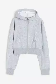 Short zip-through hoodie