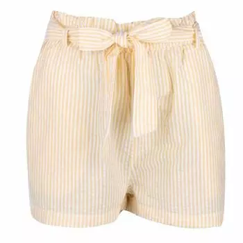 DEELUXE 74 Женские желтые полосатые шорты с высокой талией 34 жёлтый